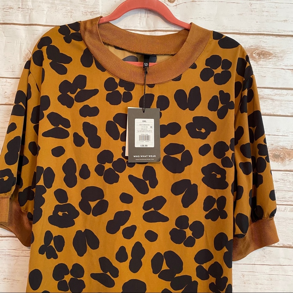 Who What Wear leopard print dress